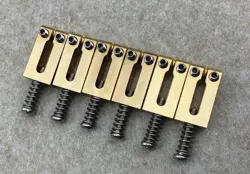 SOLID BRASS GUITAR BRIDGE SADDLES FOR FENDER STRAT TELE GOLD(10.5MM/10.8MM)