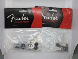 GENUINE FENDER GUITAR SECURITY STRAPS SCREWS WITH EXTRA PIECES 2 PACKAGES
