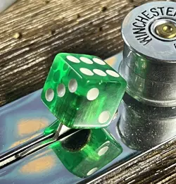 KINNATONE GREEN DICE STRAT OR TELE SWITCH TIP BLADE STYLE FOR FENDER, PRS OTHERS