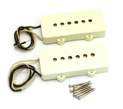 GENUINE FENDER PURE VINTAGE '65 JAZZMASTER GUITAR PICKUPS SET - AGED WHITE