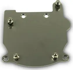 VIBRAMATE V5 FENDER JAZZMASTER OR JAGUAR BRIDGE ADAPTER KIT FOR BIGSBY B5 SILVER