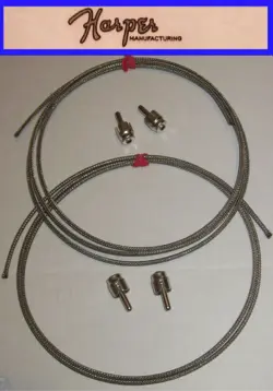 VINTAGE BRAIDED REVERB CABLE KIT FOR FENDER TWIN REVERB, 1-48