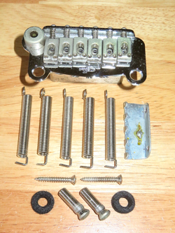 G&L 2007 USA CHROME DUAL FULCRUM LEGACY TREMOLO BRIDGE