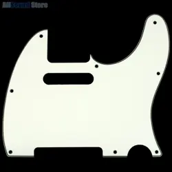 3-PLY PARCHMENT PICKGUARD FOR FENDER USA MIM STANDARD TELE 8 HOLE 60'S