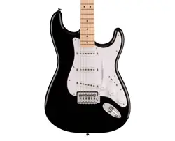 OPEN BOX SQUIER SONIC STRATOCASTER ELECTRIC GUITAR - BLACK W/ MAPLE FB