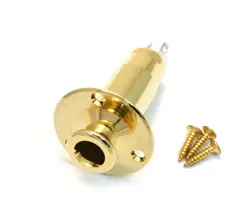 005-1826-044 GOLD ACOUSTIC GUITAR FENDER DG SERIES ENDPIN END PIN OUTPUT JACK
