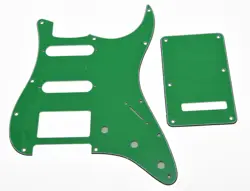 GREEN 3 PLY ST HSS PICKGUARD & TREMOLO TREM COVER FITS FENDER STRATOCASTER