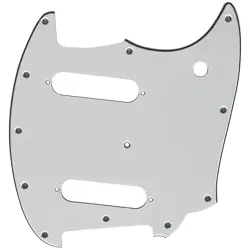 PICKGUARD FOR FENDER OFFSET SERIES MUSTANG STYLE GUITAR  3-PLY-WHITE