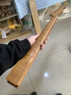 REVERSE HEAD 22 FRET ROASTED FLAME MAPLE ELECTRIC GUITAR NECK FENDER TELE STYLE