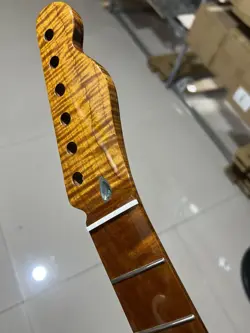 22FRETS ROASTED FLAME MAPLE DIY ELECTRIC GUITAR NECK FENDER TELE REPLACEMENT