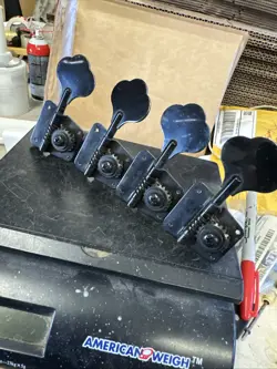 SCHALLER GERMANY 4-IN-LINE MADE IN GERMANY TUNERS FOR FENDER P/J BASS, BLACK