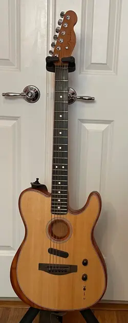 FENDER AMERICAN ACOUSTASONIC TELECASTER NATURAL W/ EBONY FB