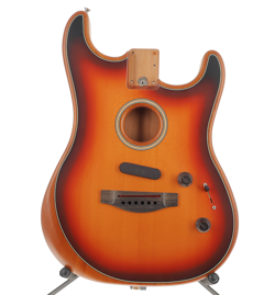 FENDER AMERICAN ACOUSTASONIC STRATOCASTER BODY 3 TONE SUNBURST FULLY LOADED!