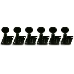 KRF-6BX-B KLUSON REVOLUTION F-MOUNT TUNERS FOR FENDER 6 IN-LINE, BLACK