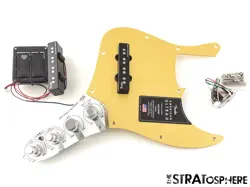 USA FENDER ULTRA II JAZZ BASS LOADED PICKGUARD ACTIVE NOISELESS GOLD ANODIZED!