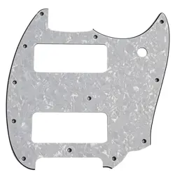 PICKGUARD FOR FENDER OFFSET SERIES MUSTANG P90 STYLE GUITAR 4-PLY-WHITE PEARL