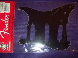 NEW - GENUINE FENDER STRAT PICKGUARD, 11 HOLES - BLACK, 099-1359-000