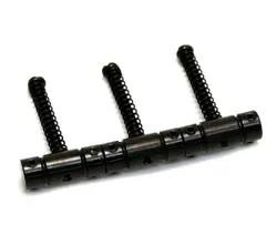 (3) BLACK FINISH SINGLE GROOVE SADDLES FOR VINTAGE FENDER TELECASTER BS-T3-B