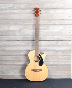 FENDER CB-60SCE ACOUSTIC ELECTRIC BASS AS IS TOP CRACK