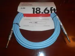 NEW FENDER ORIGINAL SERIES 18.6' INSTRUMENT CABLE, DAPHNE BLUE, 099-0520-003