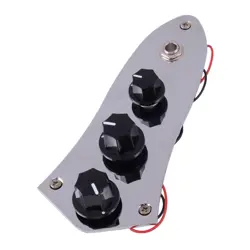 LOADED SWITCH CONTROL PLATE PREWIRED FIT FOR FENDER JAZZ BASS GUITARS PANEL