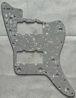 CUSTOM FOR FENDER US JAZZMASTER STYLE GUITAR PICKGUARD 4-PLY IVORY WHITE PEARL