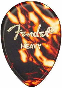 FENDER 358 CLASSIC CELLULOID GUITAR PICKS - SHELL, HEAVY - 12-PACK (1 DOZEN)