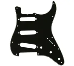 BLACK 3-PLY 11-HOLE PICKGUARD FOR '62 FENDER STRATOCASTER/STRAT PG-0554-033