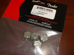 NEW - GENUINE FENDER STRING FERRULES (4) FOR BASS, 1/2