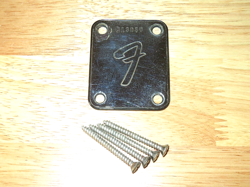 FENDER 1974 CHROME F LOGO FOUR BOLT NECK PLATE