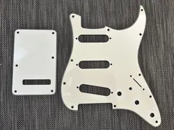 GENUINE FENDER 08 STRATOCASTER/STRAT S/S/S 11-HOLE GUITAR PICKGUARD & BACK PLATE