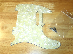 PEARLOID WHITE 3 PLY FENDER  TELECASTER PICKGUARD