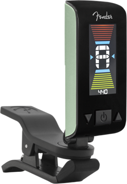 023-9979-005 FENDER GUITAR ORIGINAL CLIP-ON TUNER BLACK & SURF GREEN