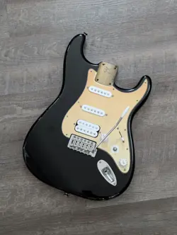 STARCASTER BY FENDER (INDONESIA) - LOADED STRATOCASTER HSS GUITAR BODY - BLACK