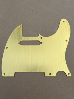 NEW BRUSHED GOLD ALUMINUM TELECASTER PICKGUARD REPLACEMENT USA SHIP