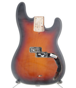 FENDER AMERICAN PRO II PRECISION P BASS BODY 3 TONE SUNBURST FINISH DAMAGE
