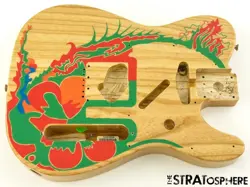 FENDER JIMMY PAGE TELECASTER BODY TELE GUITAR, ASH NATURAL W/ ARTWORK