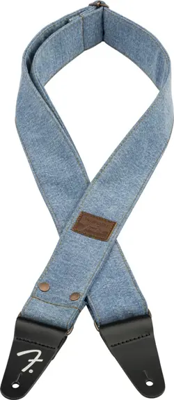 NEW FENDER X WRANGLE DENIM GUITAR STRAP, LIGHT INDIGO - #099-0638-002