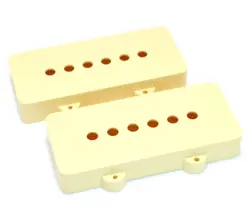 (2) GENUINE FENDER AGED WHITE PICKUP COVERS FOR JAZZMASTER GUITAR 005-4442-049