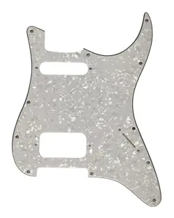 PICKGUARD FOR FENDER US 11 SCREW HOLE HS STYLE  GUITAR  4-PLY-WHITE PEARL