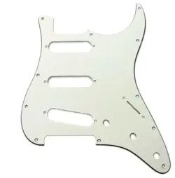 PARCHMENT STRATOCASTER SSS PICKGUARD 11 HOLE 3 PLY FOR USA STYLE STRAT GUITAR