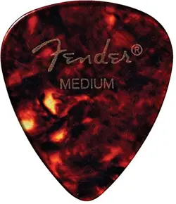 FENDER 451 CLASSIC CELLULOID GUITAR PICKS, SHELL - MEDIUM, 12-PACK (DOZEN)