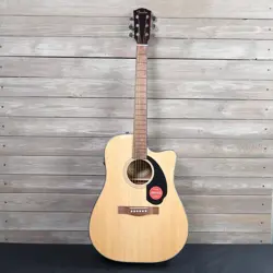 FENDER CD-60S DREADNAUGHT ACOUSTIC ELECTRIC GUITAR AS IS BACK DAMAGE