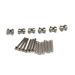 GENUINE FENDER AMERICAN VINTAGE TELE CUSTOM THREADED BRIDGE SADDLES, NICKEL