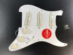 GENUINE FENDER SQUIER CLASSIC VIBE STRAT LOADED SSS PICKGUARD 8 HOLE 50'S WHITE