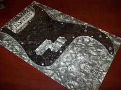 NEW - PICKGUARD FOR FENDER PRECISION BASS - DARK BLACK PEARLOID