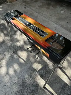 VINTAGE FENDER 400 8 STRING PEDAL STEEL GUITAR WITH CASE. WORKS