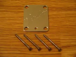 FENDER 1988 USA CHROME LOGO AMERICAN STRATOCASTER TELECASTER THICK NECK PLATE