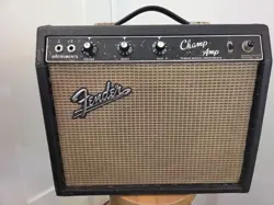 NO RESERVE!!! VINTAGE BLACKFACE FENDER CHAMP GUITAR TUBE AMP - 1967 #A10236