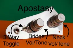 APOSTASY. FENDER JAZZ BASS LES PAUL WIRING HARNESS CONTROL PLATE